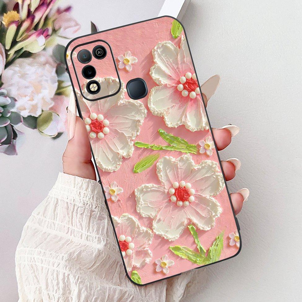 For Infinix Hot 10 X682C 10s X689B 10play X688C Back Cover For Infinix Hot 10 Play Case Shockproof Fashion Cute Cartoon Silicone