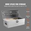Heavy Duty Aluminum Truck Bed Tool Box, Diamond Plate Tool Box with Side Handle and Lock Keys, Storage Tool Box Chest Box Organizer for Pickup, Truck