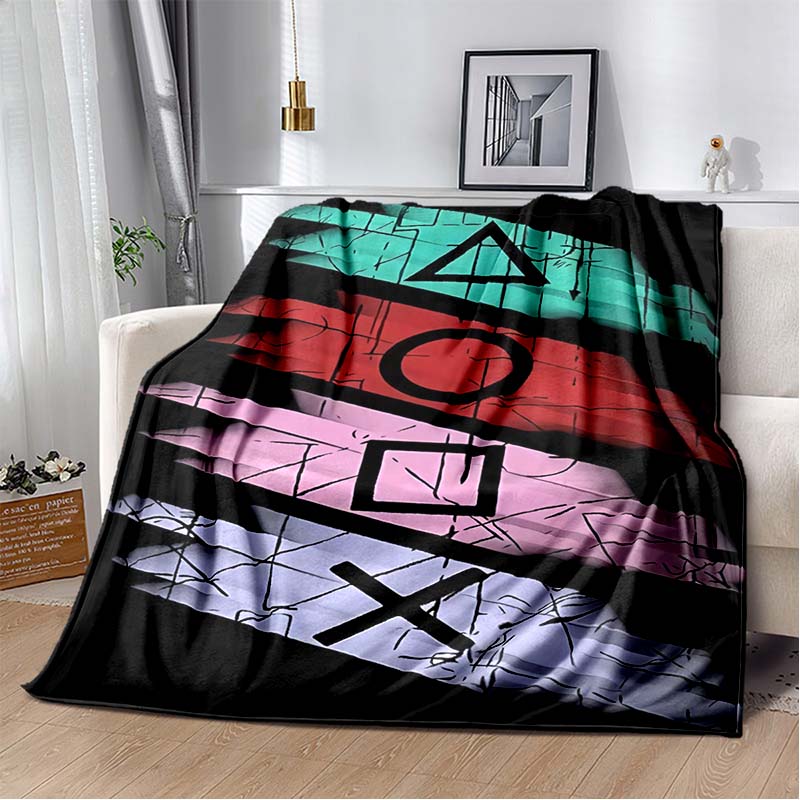 Gaming Flannel Blanket Gamer Gamepad Throw Blanket 3D Print Ultra Soft Home Decor Comfortable Bedding For Sofa Bed Couch Travel