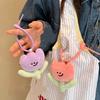 New Cute Flower Keychain Colorful Tulip Plush Key Chain Kawaii Soft Plush Bag Charms For Women Girls Handmade Adorable Gift