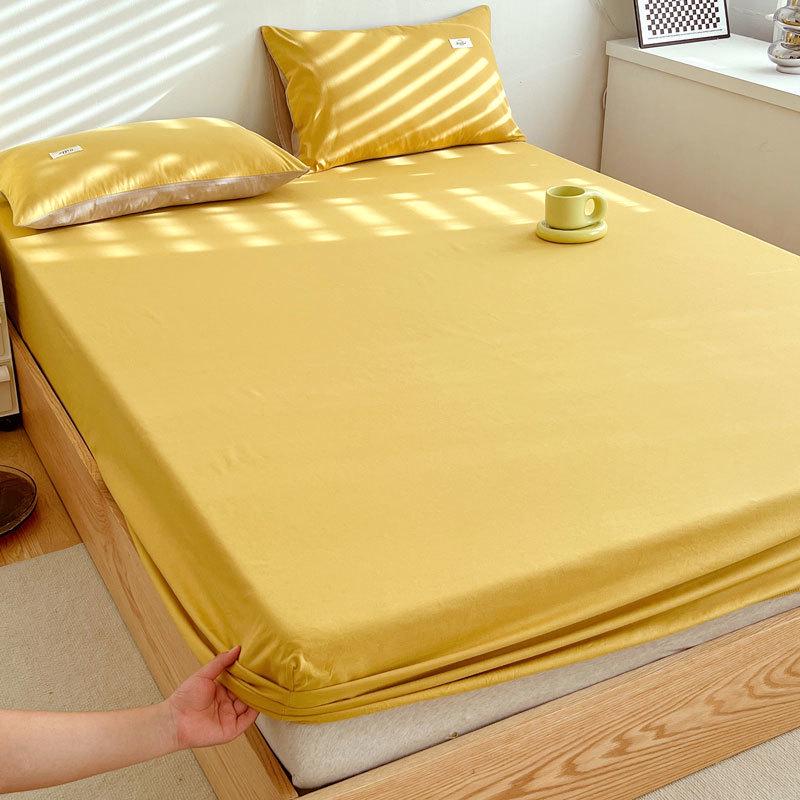 Lenzing Tencel Summer Ice Silk 3-Piece Bed Set with Fitted Sheet & Mattress Protector