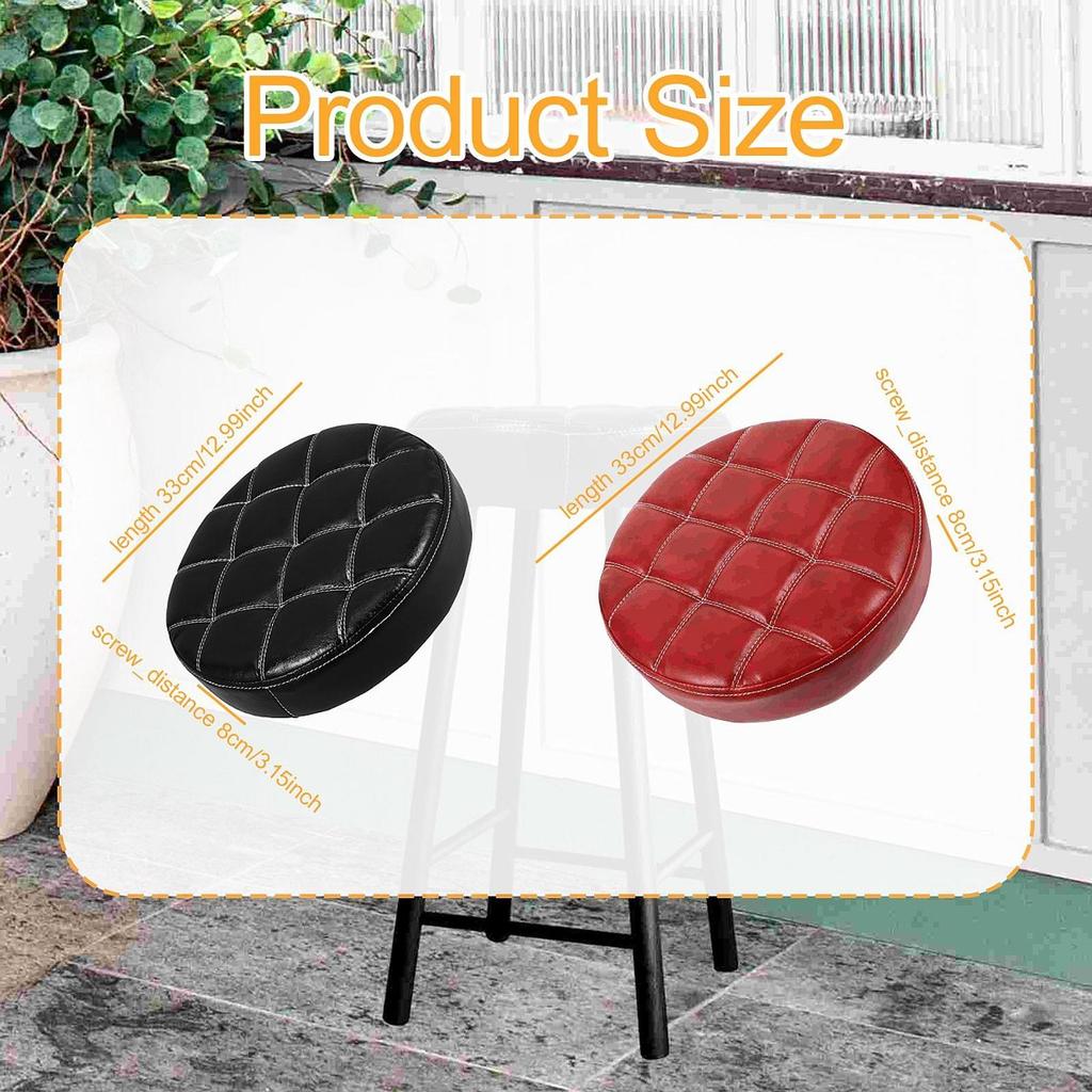 Round Seat Cushion for Bar Stool Seat Top Replacement for Barber Shop SPA