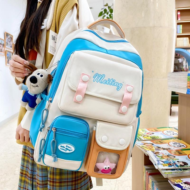 Schoolbag1011 New Japanese Light and Casual Simple Junior High School Student High School Student Backpack Fashionable Foreign Style Female Student 