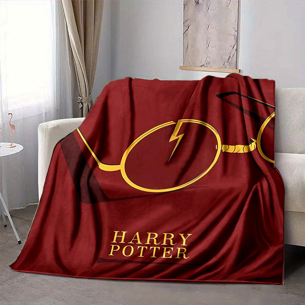 1pc Harry Potter Soft Skin-Friendly Flannel Blanket with Digital Printing, Various Sizes Available for Family, Friends, Birthday