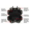 2Pcs Air Ride ride Springs suspension 2200Ib Air Single Port 1/4 npt Small Rubber shock absorption bag 2E2200