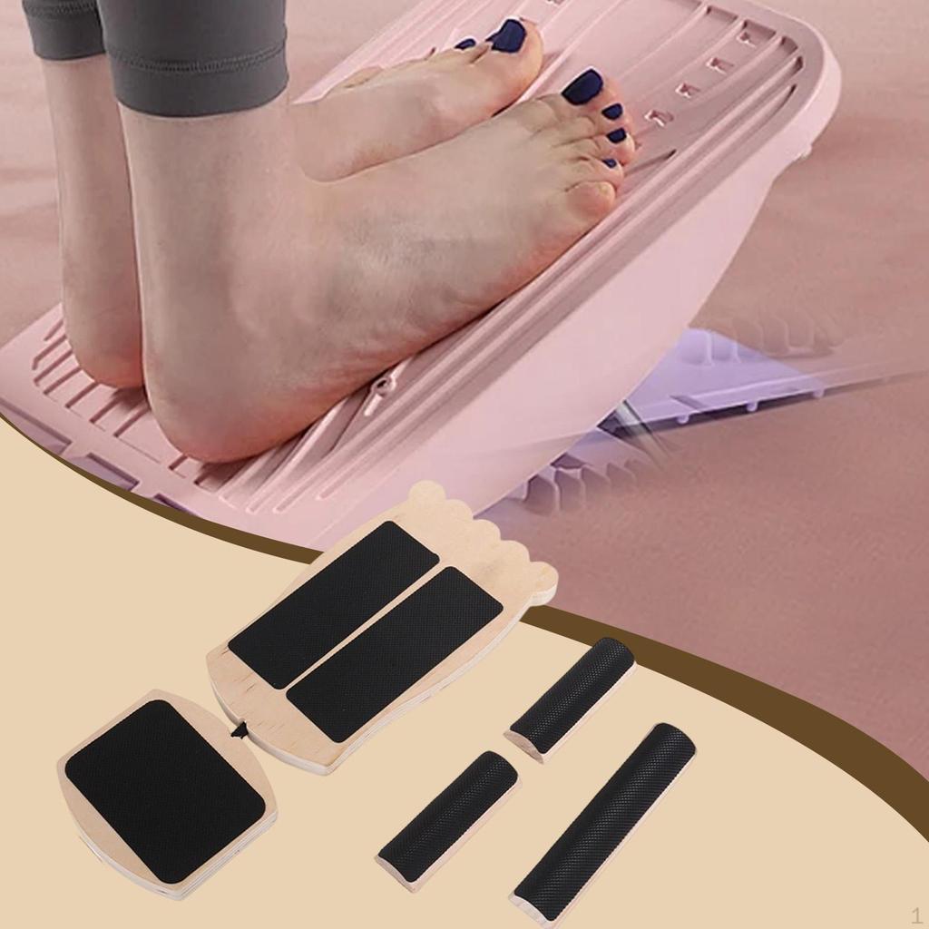 Single Board Ankle Balance Anti Slip Wooden Exerciser Foot Strengthener for Home Indoor
