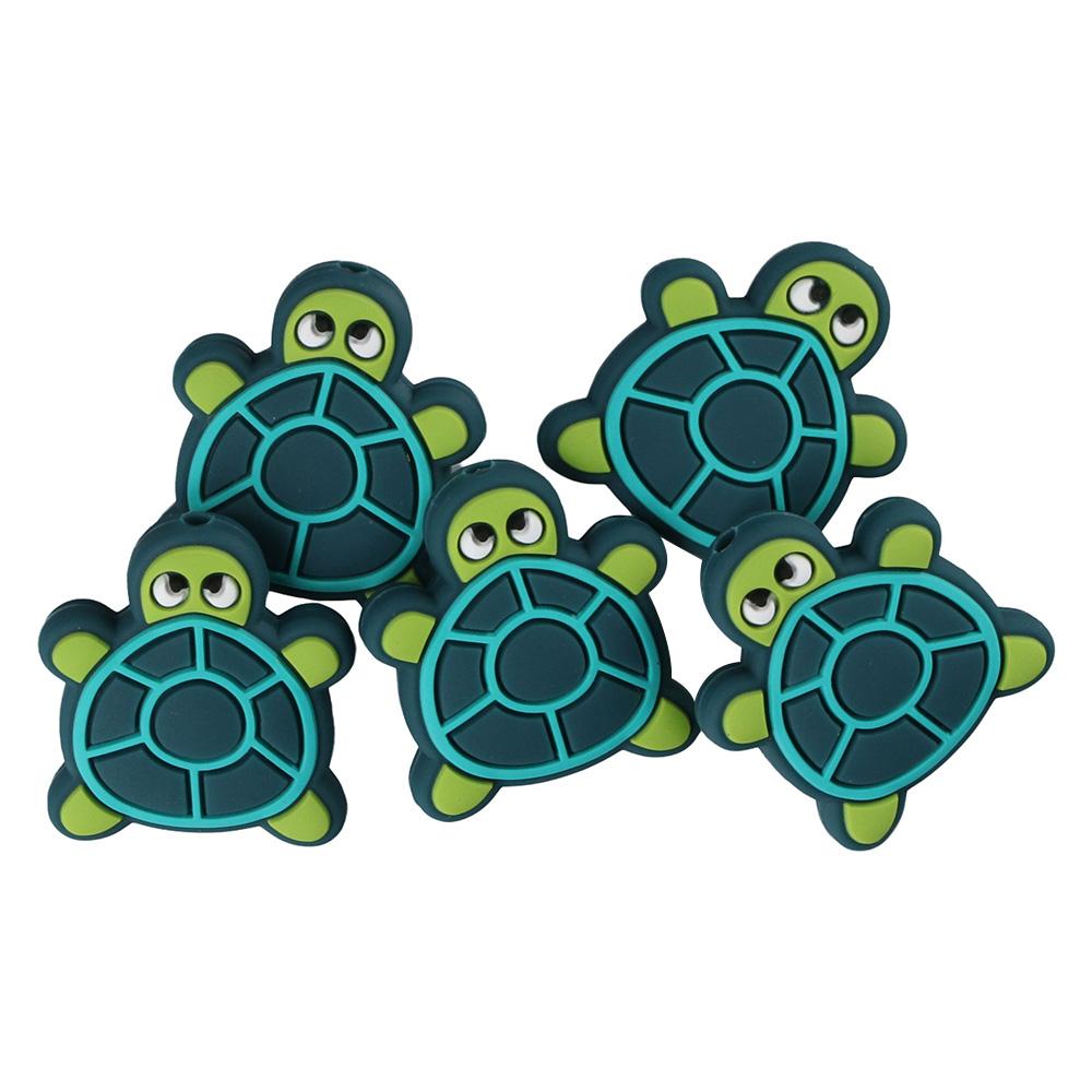 

Ожерелья, брелки, браслеты, изготовление ювелирных изделий, зеленые бусины в виде черепахи, силиконовые свободные бусины, бусины в виде черепахи