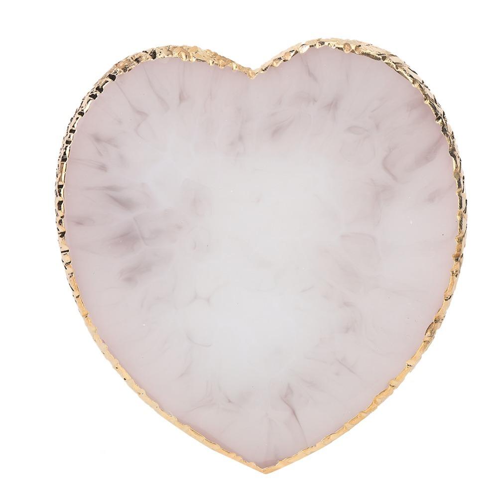 Resin Resin Nail Plate Heart Shaped Color Mixing Plate Portable Nail Art Palette For Manicure серый