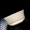 Pure White Bone China Irregular Embossed Floral Anti-scalding Tableware Set