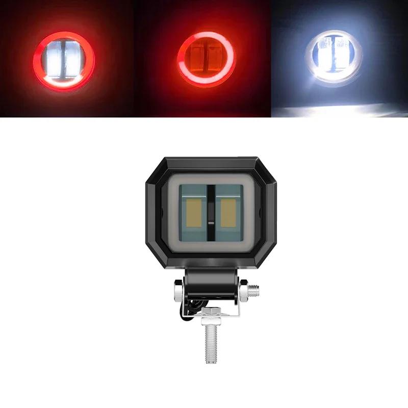Motorcycle Headlights Round Angel Eye Additional Motorcycle Led Lights Spotlights Auxiliary Fog Lights Motorcycle Accessories