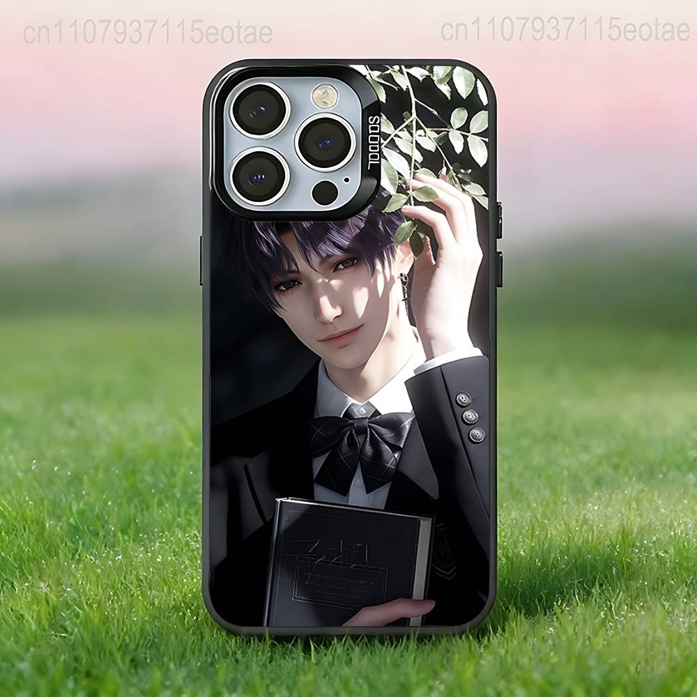

Rafayel L-Love and D-Deepspace Phone Case For iPhone 17,16,15,14,13,12,11,Pro,Max,Plus,E,Air,Mini Black Tpu IMD Cover iPhone12