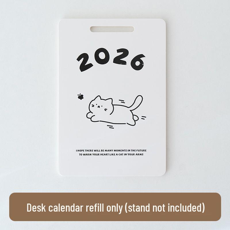 

Cute Cat 2026 Desk Calendar: Stylish Monthly Planner and Gaokao Check-in Notebook. Cute Cat Desk Calendar