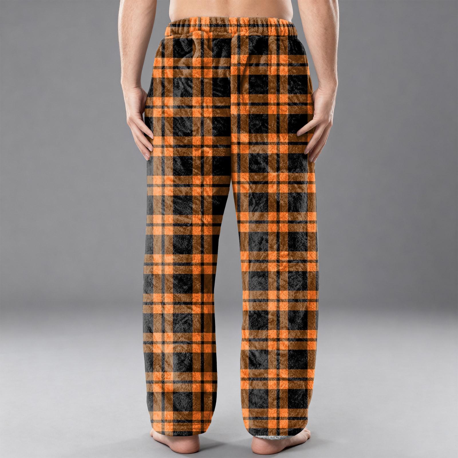 

Men s Flannel Pocket Casual Pants, Printed Pocket Casual Pants, Home Sleeping Pants XL