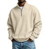 Men's Casual Half-Zip Stand Collar Sweatshirt Color Winter Long Sleeve Pullover