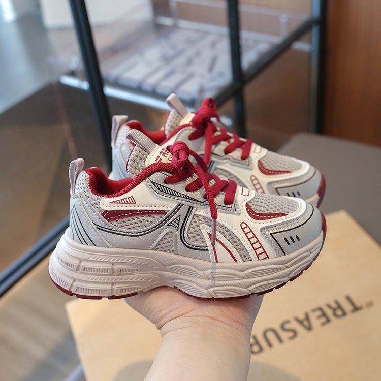 Children's dad shoes 2025 spring and autumn new girls soft-soled sports shoes boys lightweight breathable dad shoes medium and old children