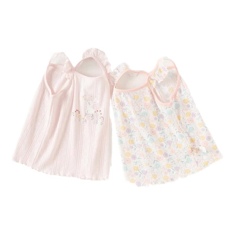 David Bella Girls' Floral Sleeveless Cotton Tank Top