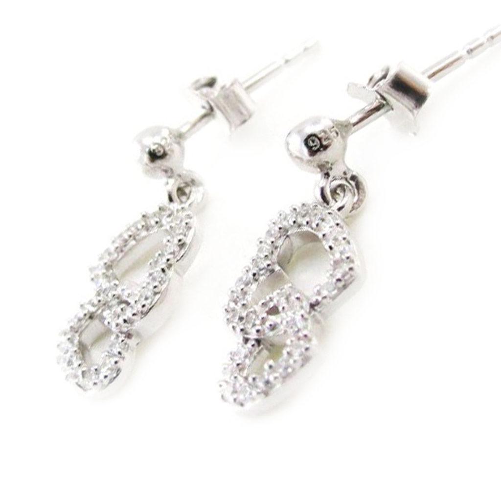 Les Trésors De Lily [I9777] - Silberne Ohrringe „Love“, Weißsilber (rhodiniert) – 18 x 7 mm