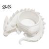 Detailed Dragon Sculpture Pot 3D Printed Lying Flowerpot for Small Green Plants, Decorative Succulents Planter Ornament, Dark Style Figurine
