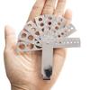 Portable Sturdy Stainless Steel Fan Gauge for Quick and Accurate Diamonds and Gemstones Measurements Casual Use
