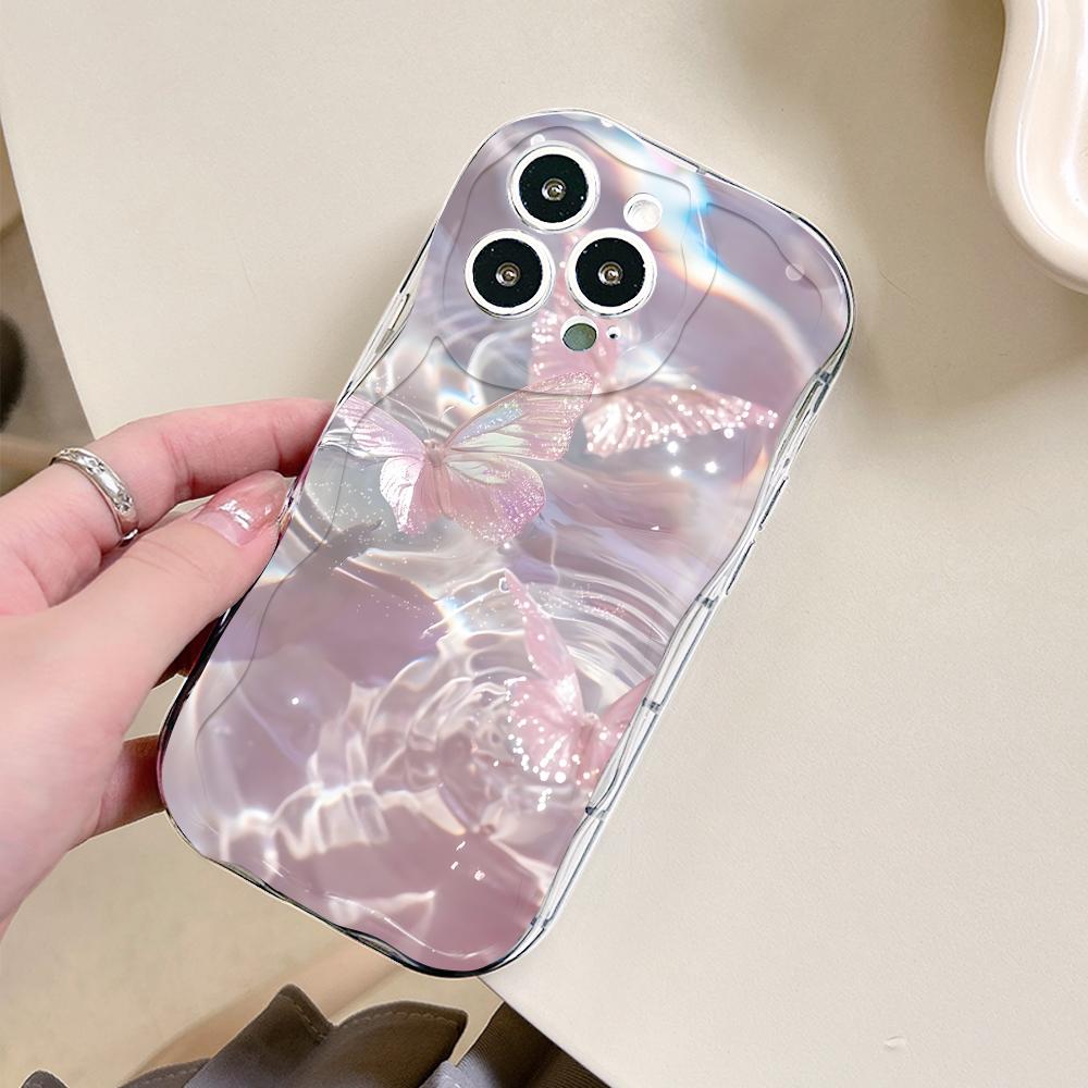 For OPPO A12 A15 A38 A58 A60 A76 A92 Reno8 11F 11Pro 12 Realme 10 12Pro 14 C35 C63 Fashion Girl Cream Texture Soft Silicone Full Lens Protect Casing
