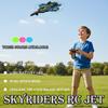 Foam RC Planes Fighter Jet Toys, Remote Control Airplanes for Kids, 360 Flip RC Drone Airplane Helicopter Fighter Jet with Light