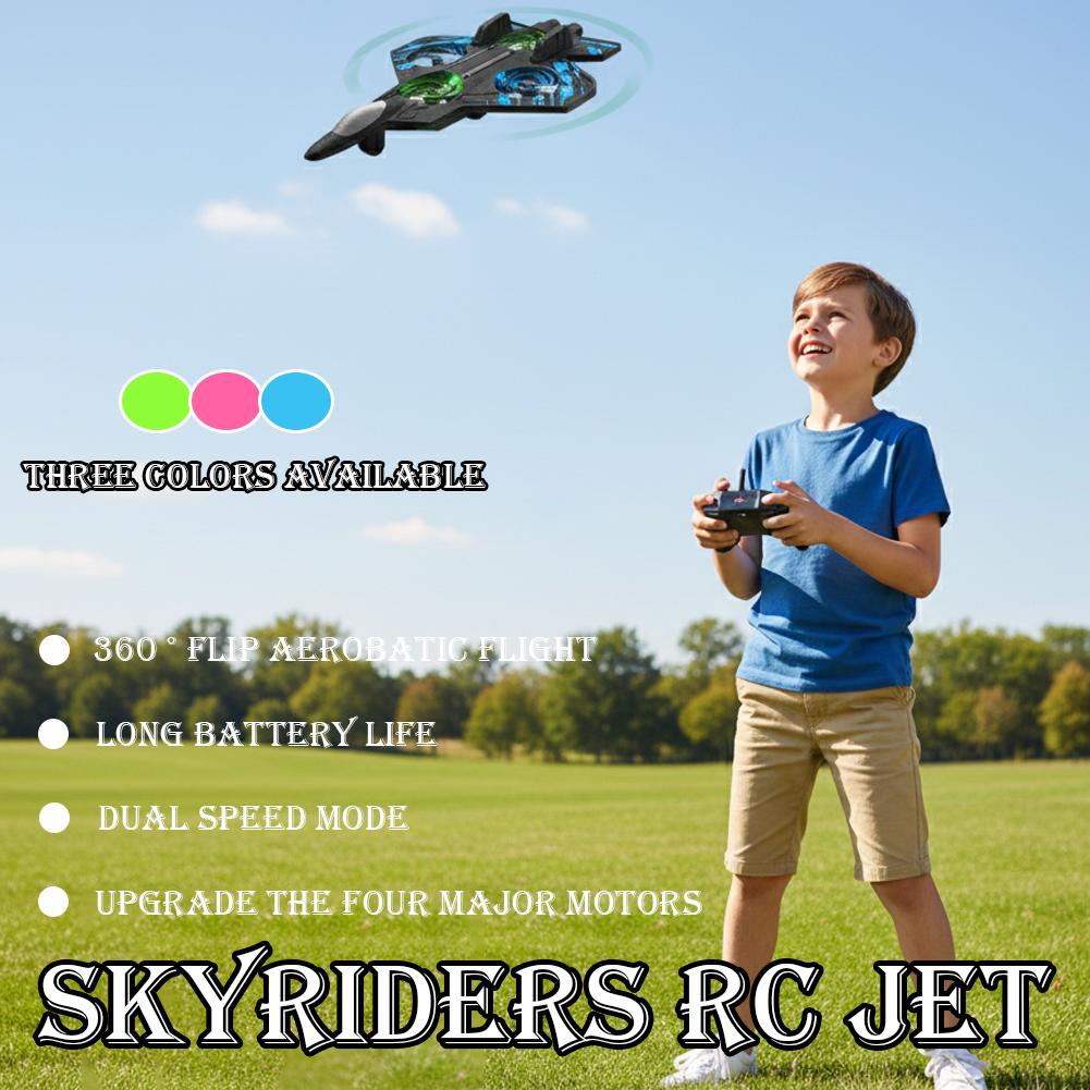 Foam RC Planes Fighter Jet Toys, Remote Control Airplanes for Kids, 360 Flip RC Drone Airplane Helicopter Fighter Jet with Light