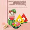 Watermelon Cat Resin Craft Summer Decor Cute Collectible For Desk And Shelf