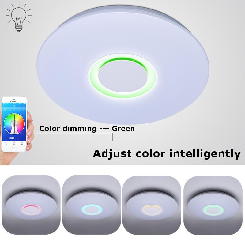 Control Lamp 48W RGB Dimmable Music Ceiling Lamp APP for Home Bluetooth ...