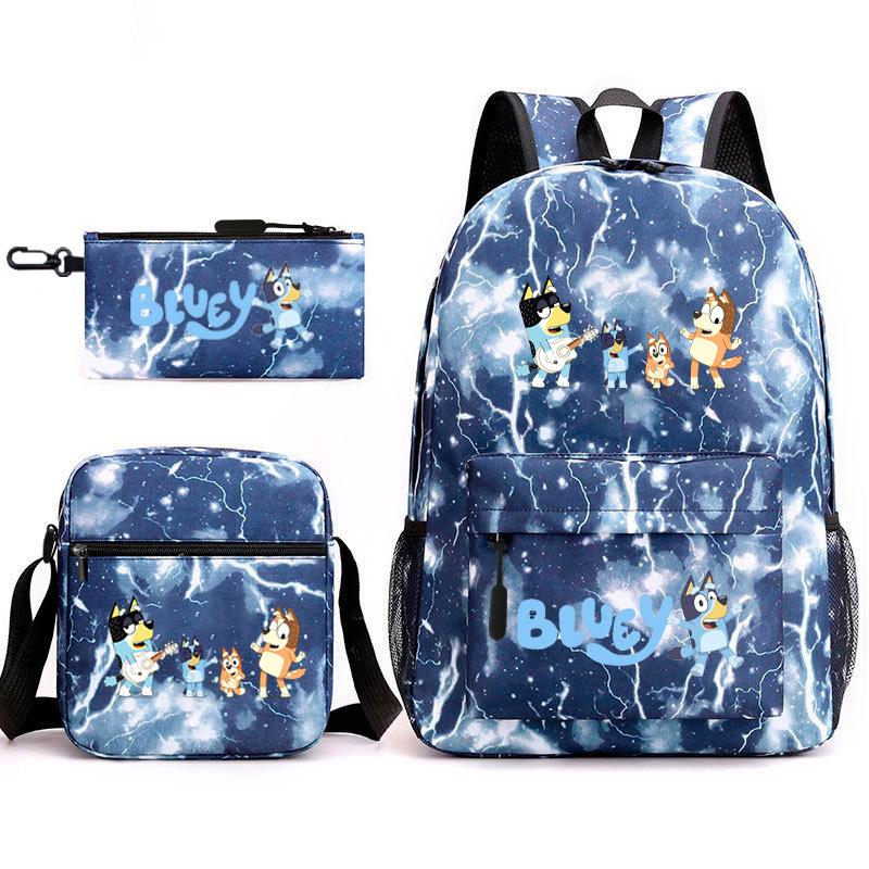 New Product, Bruwangwang Student Schoolbag, Fashionable and Popular, Backpack, Shoulder Bag, Pencil Bag, Three-piece Set.