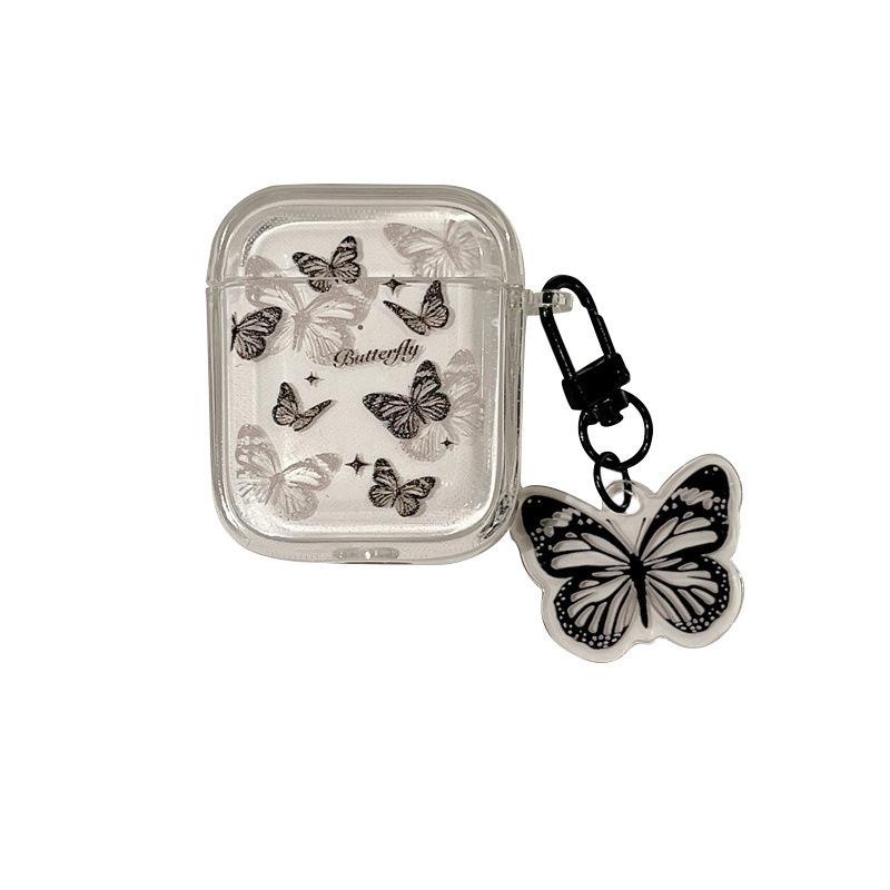 Applicable to Apple wireless bluetooth AirPods 1 /1/1 generation pro1 earphone case niche black butterfly