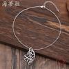 Luxury new color oil geometric lines love diamond pendant, fashionable and simple women's high-end necklace