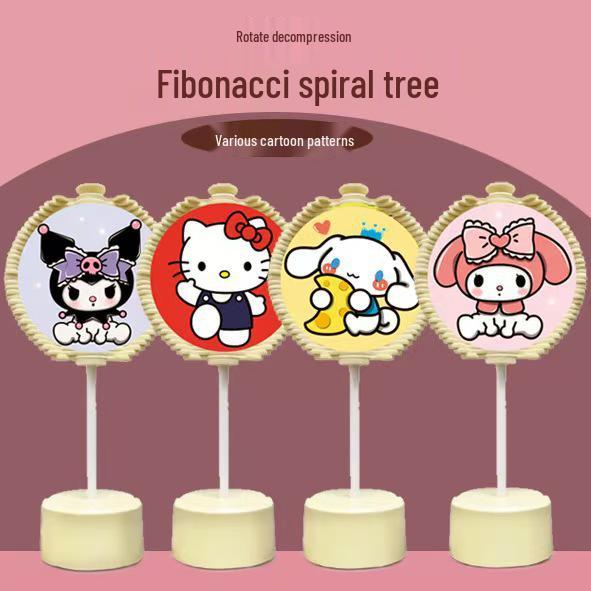 Sanrio Cartoon Creative Rotating Lollipop Ornaments - Children's Spiral Tree Toys