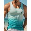 Sommer Freizeit Herren Ärmelloses T-Shirt Hawaiianischer Stil Herrenmode Rundhals Tanktop Outdoor Strand Herren Tanktop