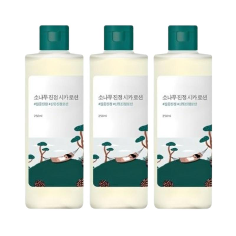 ROUND LAB Pine Calming Cica Lotion 250ml – Lightweight Moisturizing Lotion for Sensitive Skin, Fresh Non-Sticky Care