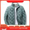 2024 Men's Winter Cotton Jacket: Youth Fashion Print, Warm Stand-up Collar