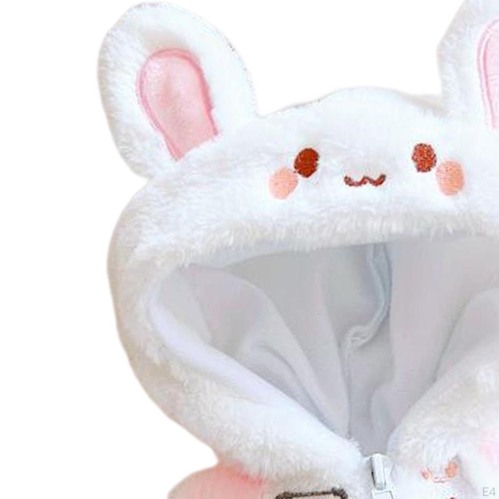 20cm /7.8" Lalka Pluszowe Ubrania, Zestaw Płaszcz na Zamek Błyskawiczny Spodnie, Ręcznie Robione, Przebierz się na Ubrania