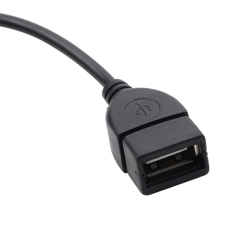 Car AUX to USB Audio Adapter: 3.5mm Male to USB Female OTG Cable for Flash Drive and MP3