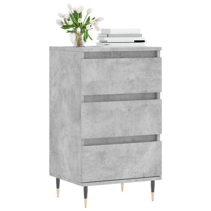 VidaXL Buffet gris béton 40x35x70 cm bois d'ingénierie 831088