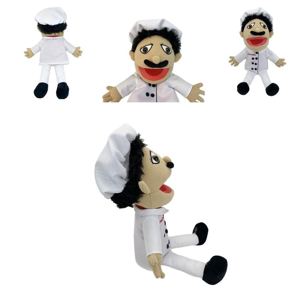 Zhu's Juniors Chef Cartoon Hand Puppet Plush For Kids' Early Learning