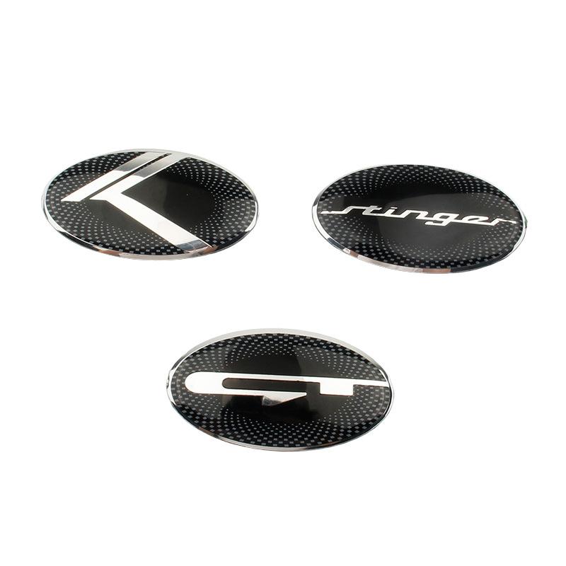 6x3.3cm Car Steering Wheel Center Emblem Badge Sticker for KIA Stinger Sportage KX3 Ceed K7 K5 K3 R Forte Rio Soul Accessories