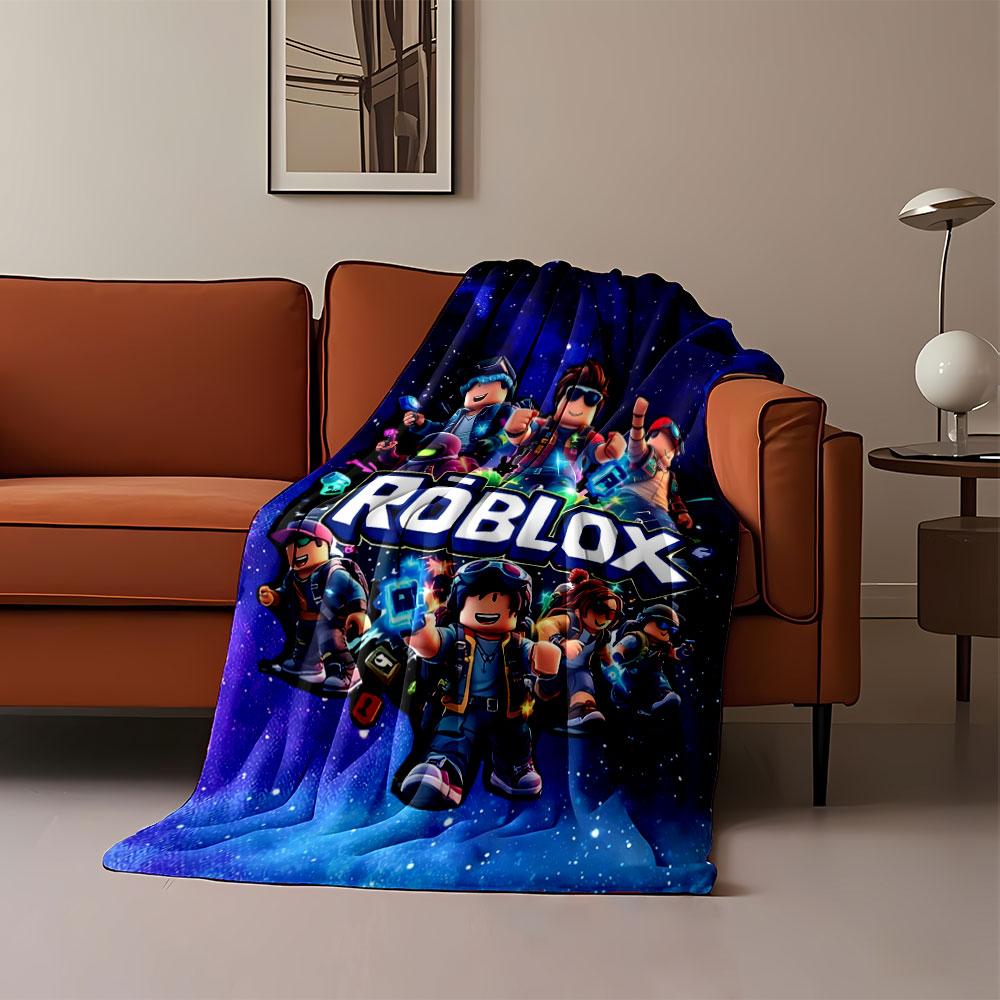 Group of Vibrant Cartoon Avatars with Sci-fi Items In a Cosmic Backdrop. for All Seasons Blanket Lunch Break Throw Gift