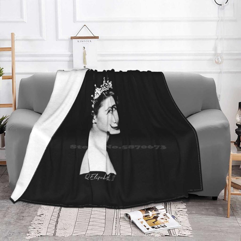 Queen Elizabeth Ii-Retro Latest Super Soft Warm Light Thin Blanket United Kingdom Queen Elizabeth Ii Uk London Royalty Royal