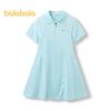 Balabala Girls' 2024 Summer Sporty Quick-Dry Slim-Fit Dress