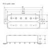 FLEOR 3pcs Vintage Staggered Alnico 5 Single Coil Pickups & Humbucker Pickup 52/52/52mm for SSH Electric Guitar