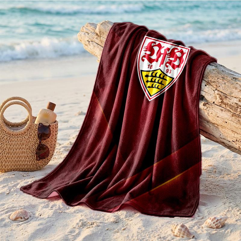 VfB Stuttgart Theme Beach Towel Soft Quick?dry Towel For Summer Beach Vacation Swimming