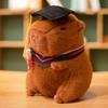 High-Quality Doctor Hat Capybara Plush Toy Graduate Plush Dolls Cute Stuffed Animal Plushie Soft Cartoon Pillow Graduation Gift