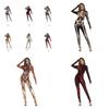 Versatile Women Halloween Scary Skull Skeleton Jumpsuit For Cosplay