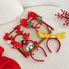 Christmas Light Up Hair Headbands Cartoon Santa Claus Headpieces Xmas Party Decor Photo Prop Xmas Decoration