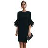 New Style Floral Ruffles Bell Sleeve Slim Fit Dress