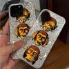 Acrylic Back TPU Bumper for iphone 13 17 Pro XS Max 16 Plus XR 11 12 18 Pro Max 14 15 Air Monkey Smoking hone Case Shockproof Cover